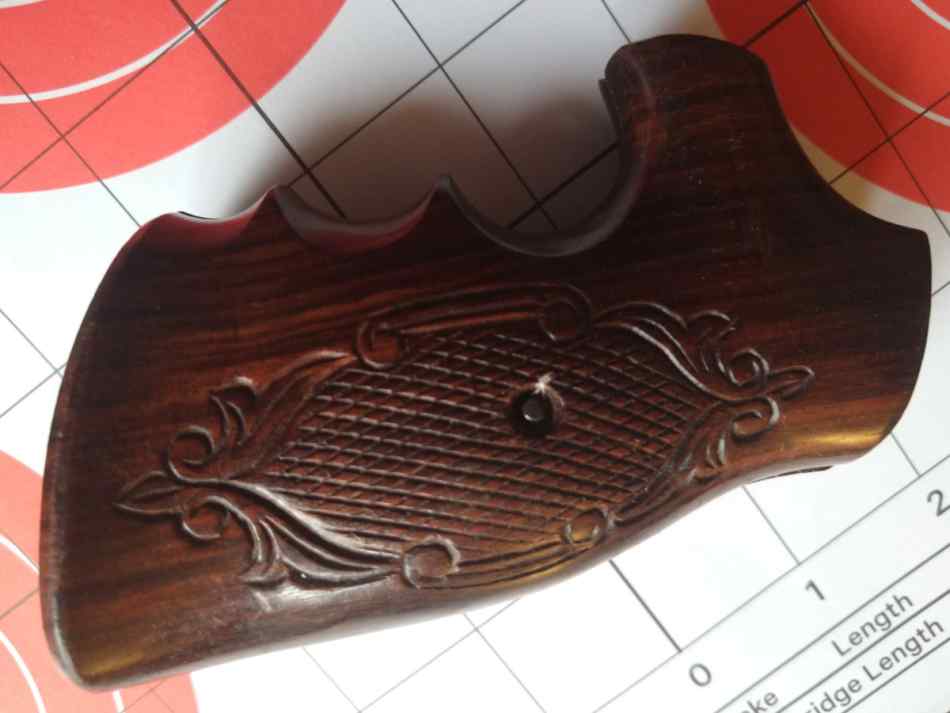 Exotic Wood Carved Grips for Colt Python 